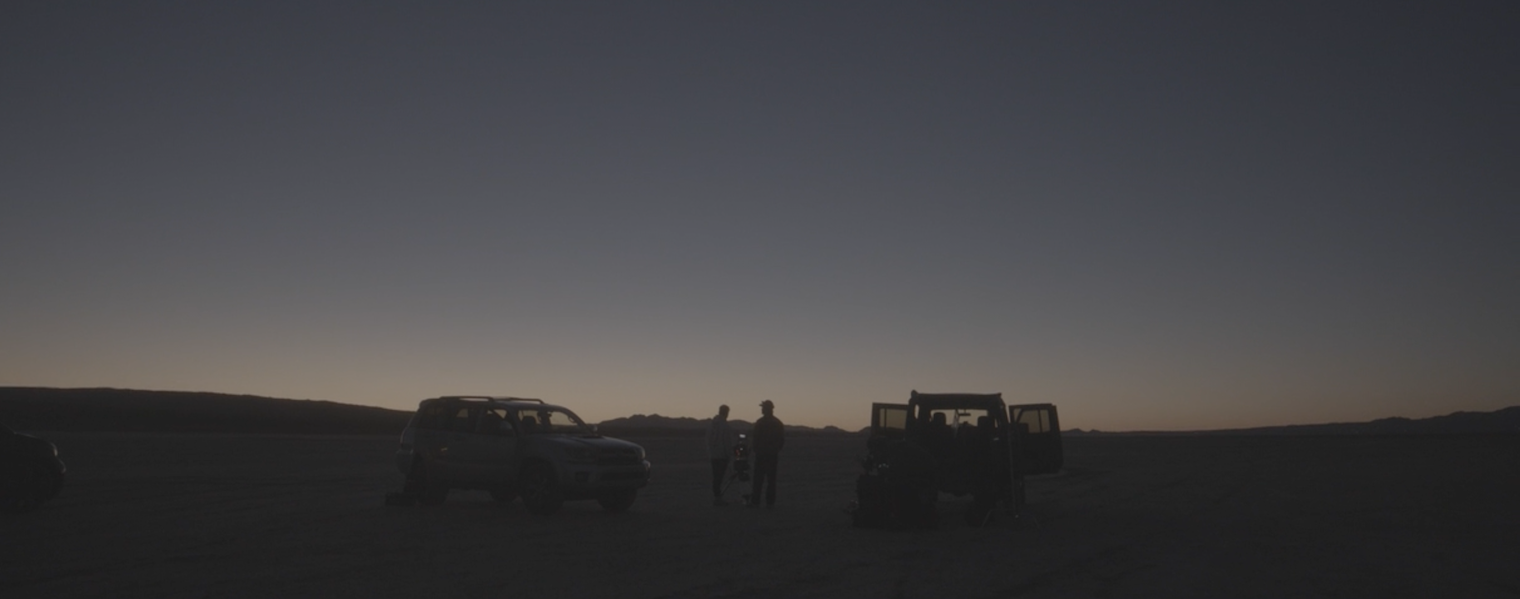 In the desert and on the set of Carry Us.